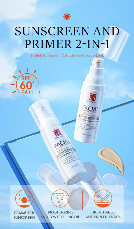 Sunscreen Lotion SPF 60+++ Long-Lasting Sun Protection Lightweight and Non-Greasy Sun Block Prevent Sunburn Face Body Skin Care