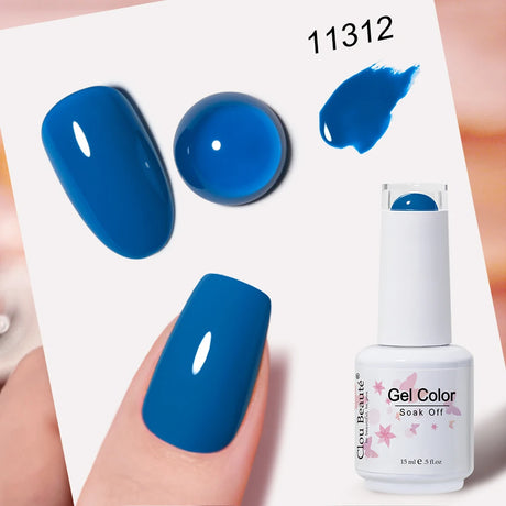 Clou Beaute Grey Color Nail Gel Polish Full Coverage Nail Polish Dark Red Gel Lacquer Varnish Vernis Semi Permanent Nail Art