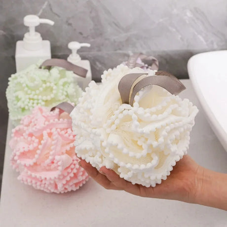 Soft Bathing Flower Foaming Sponge Bubble Wisp for Body Exfoliating Shower Flower Mesh Ball Body Wash Skin Cleaner Bath Supplies