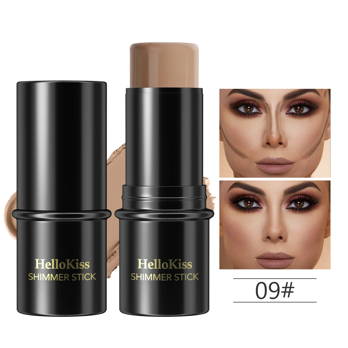 Face Brown Bronzer Contour Stick Face Foundation Makeup Pen Lasting Smooth Contour Shadow Blusher Highlight Concealer Cosmetics