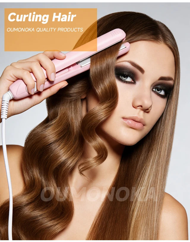 3-in-1 Curling Iron Hair Styler Clips Flat Crimper Professional Styler Styling Tools Waver Brush Waver Straightener Hair Curler