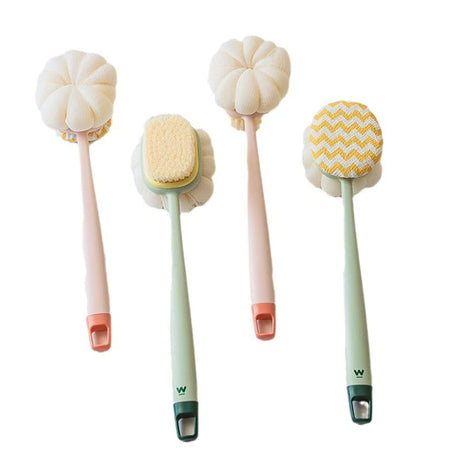 Rub Bath Brush Long Handle Rub Towel Rub Back Artifact Double-Sided Rub Soft Hair Bath Brush Detachable Bath Power