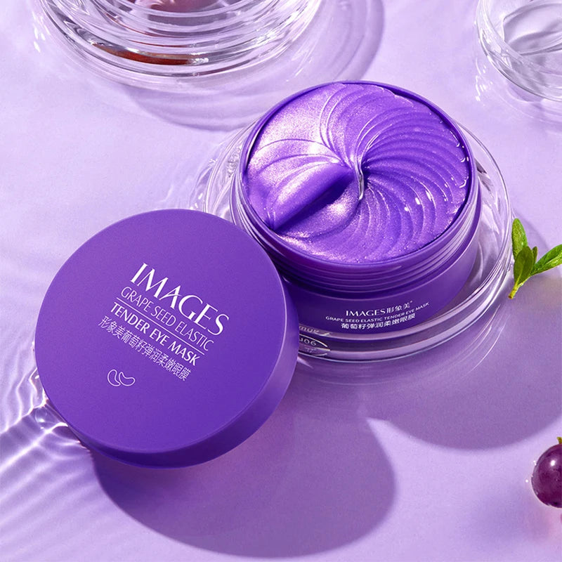 IMAGES Grape Moisturizing Collagen Eye Mask Anti Dark Circles Eye Bags Anti-aging Eyes Masks Beauty Skin Care Eye Patches 60Pcs
