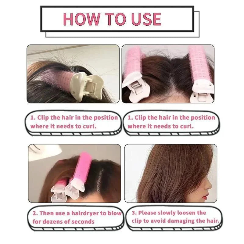 Hair Rollers Volumizing Curlers Root Clips Fluffy Instant Bang Heatless Hair Curler No Heat Styling Tool