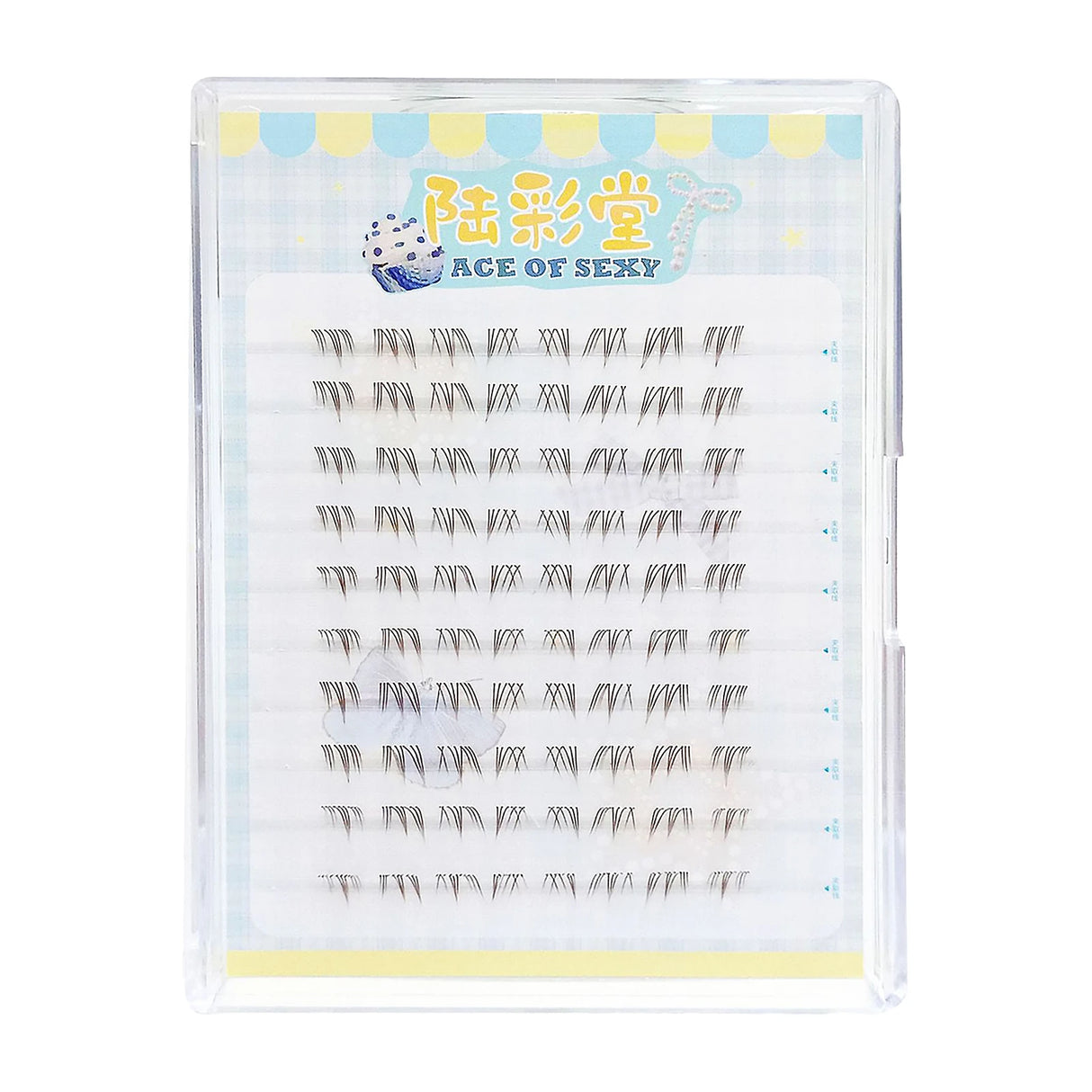 6-7mm ACE Dense Cat Korean Lower Eyelashes Air Fairy Fake Eyelash Segmented Natural Under Lashes Extension Manga Eye Makeup Tool