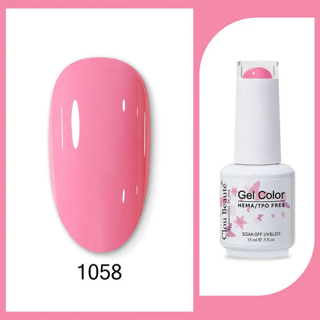 Clou Beaute Gel Color Hema TPO Free 15ml Gel Nail Varnish Soak Off UV Gel Polish Nail Art Manicure Lacquer Nail Art Jelly Gel
