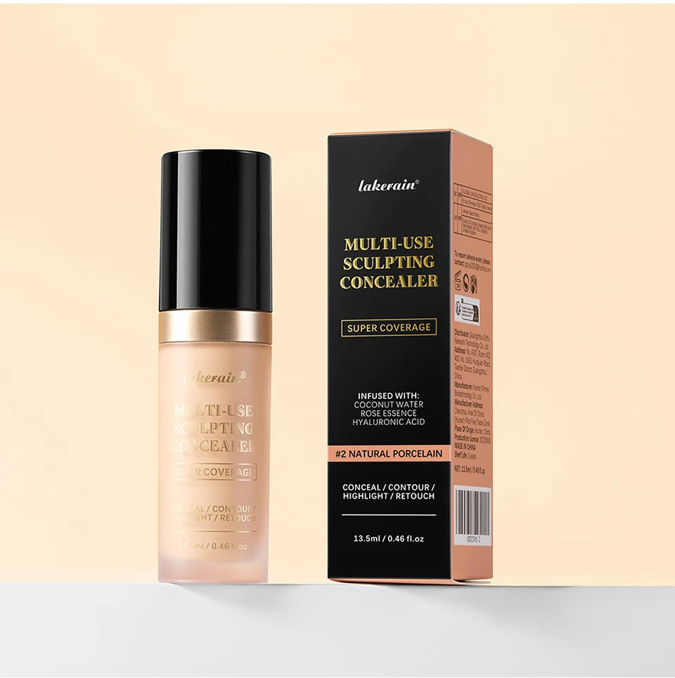 Lakerain 5-Color Waterproof Concealer Matte High Coverage Oil-Control Foundation For Acne Scars And Dark Circles Cosmetics