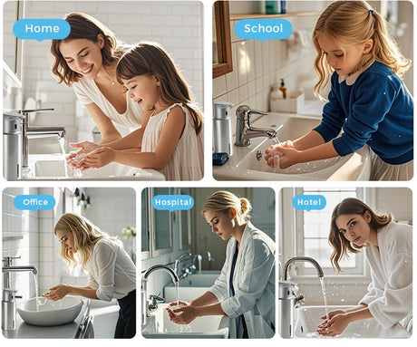 480ml Kitchen Soap Dispenser Automatic Sensor Hand Sanitizer Machine Intelligent Electric Body Wash Soap Dispenser 304 Stainl