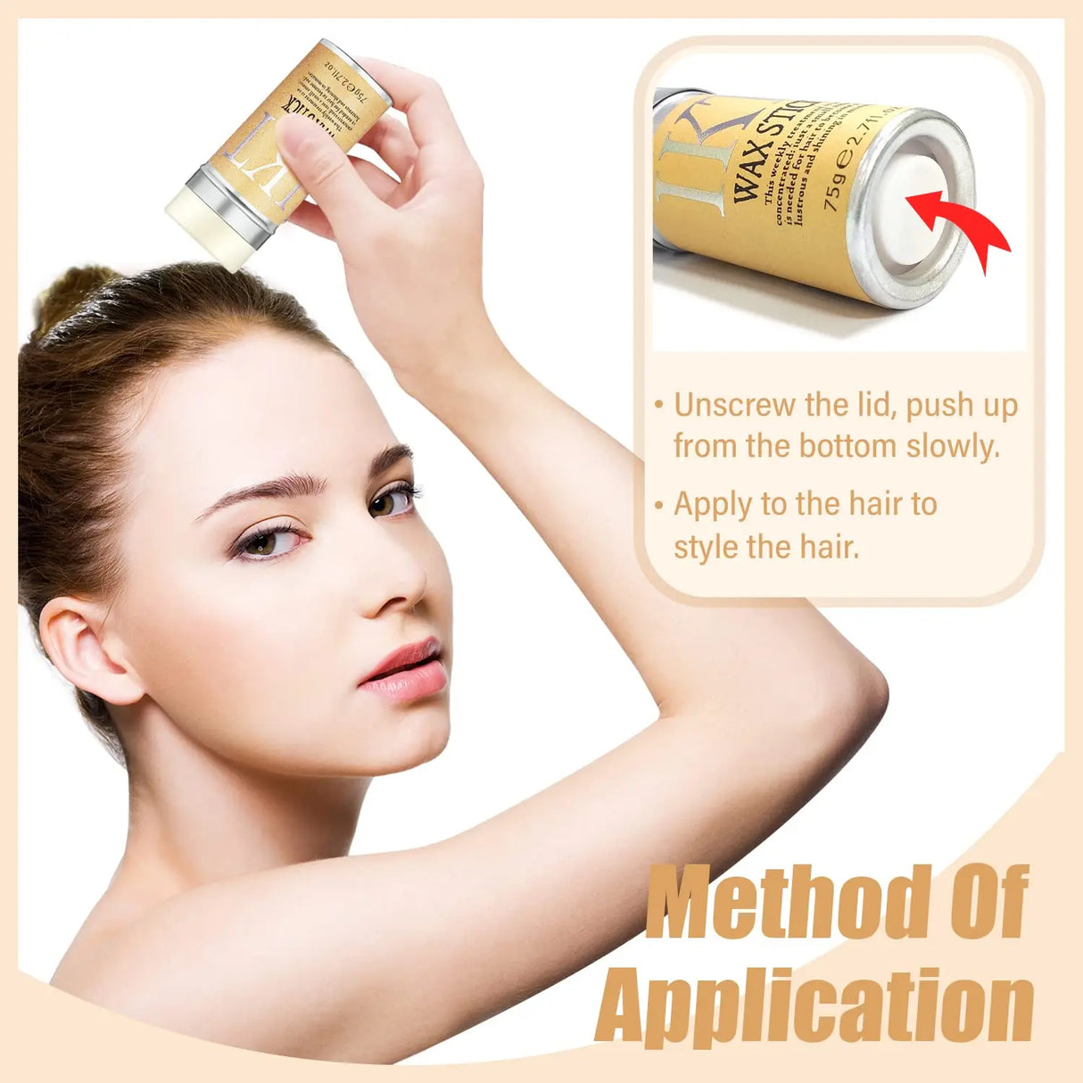 High Quality Hair Wax Stick for Wigs and Hairstyling-Edge Control, Non-Greasy Pomade for Fly Away and Frizzy Hair,Christmas gift