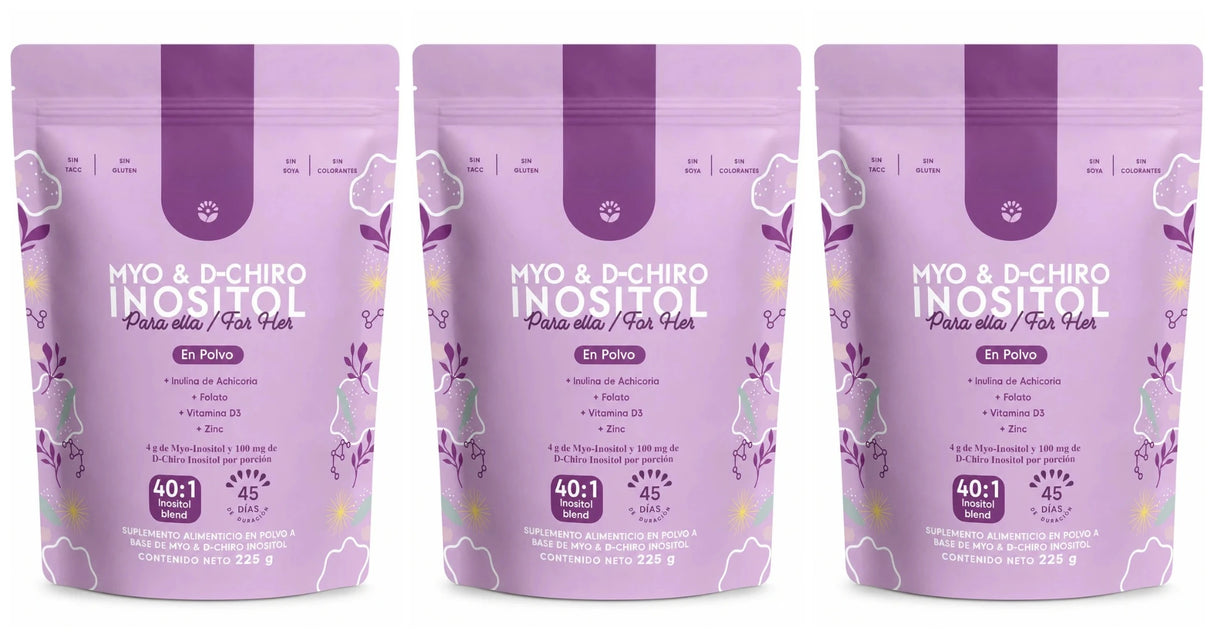 Myo & D-Chiro Inositol Powder 40:1 Mix Supplement Support Women's Daily Health with Folate,Vitamin D3 & Zinc Nutritional Formula