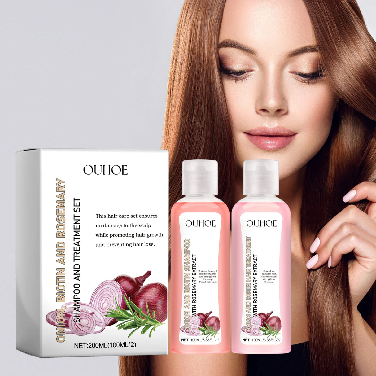 Biotin Rosemary Shampoo Care Set Shampoo Conditioner For All Hair Types Hair Shampoo Paraben Free Healthy Hair Care Gift
