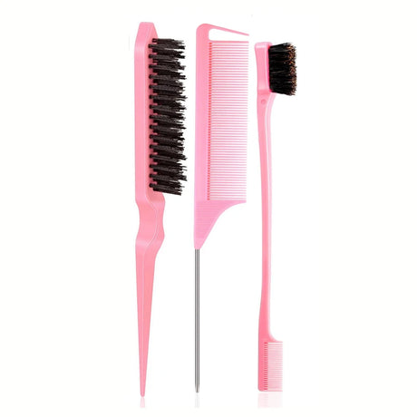 5 Pcs Detangling Brush Set,Curly, Wet/Dry, Black Hair, Flex Detangling Brush set for Hair Style and Cuting, Easy Clean in Daily