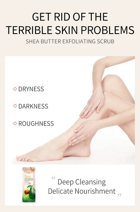 FENYI 15pcs Shea Butter Body Scrub Face Exfoliating Peach Extract Deep Cleansing Moisturizer Soft Whitening Skin Care Body Care