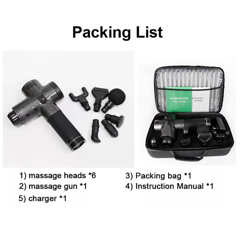 Massager Body Neck Back Deep Tissue Muscle Relaxation Pain Relief Fitness Fascial Massage Gun Electric Percussion Pistol