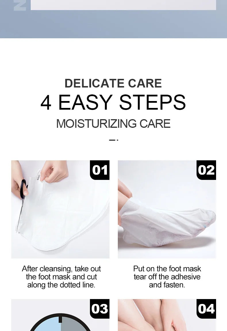 SADOER Exfoliating Feet Mask Exfoliating Foot Peel Mask Socks Pedicure Peeling Dead Skin Remover Feet Mask Peel Moisturizing