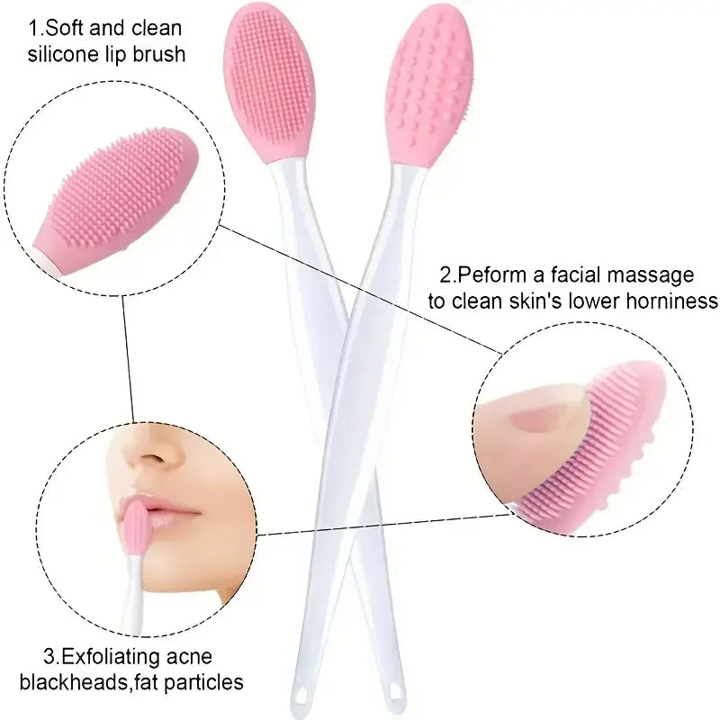 1PC/4PCS Beauty Skin Care Wash Face Silicone Brush Exfoliating Nose Clean Blackhead Removal Brushes Tools With Replacement Head