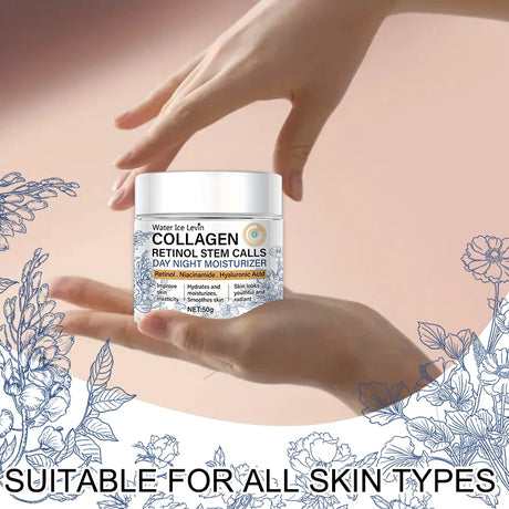 50g Collagen Retinol Stem Cell Day and Night Moisturizing Cream Retinol Niacinamide Hyaluronic Acid Improves Skin Elasticity Moisturizing and Nourishing