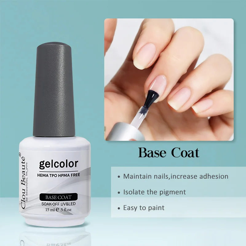 Clou Beaute Gel Nail Polish Neon Brown Royal Blue Red Green Pastal Nude Nail Art Varnishes Gel Lacquer HEMA/TPO FREE UV Gel Nail