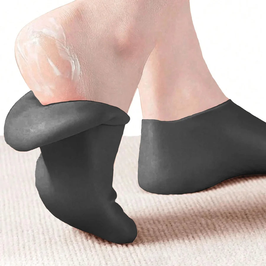 2pcs silicone foot care socks,exfoliating,moisturizing,and crack resistant socks,suitable for use when feet are dry and cracked.