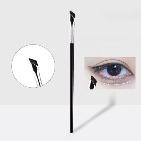 Upgrade Blade Eyeliner Brush Ultra Thin Fine Angle Flat Eyebrow Brush Under The Eye Makeup Brushes Precise Detail Brush White