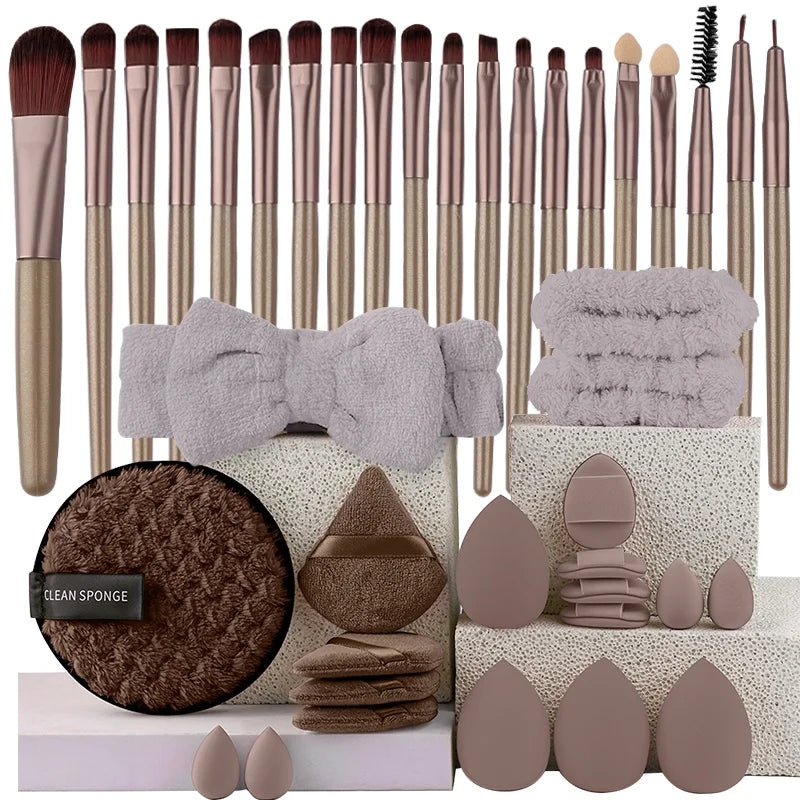 20PCS Eye Shadow Makeup Brush Set Concealer Brush Eye Cosmetic Soft Bristles Eyebrow Eyeliner Brush Portable Beauty Makeup Tools
