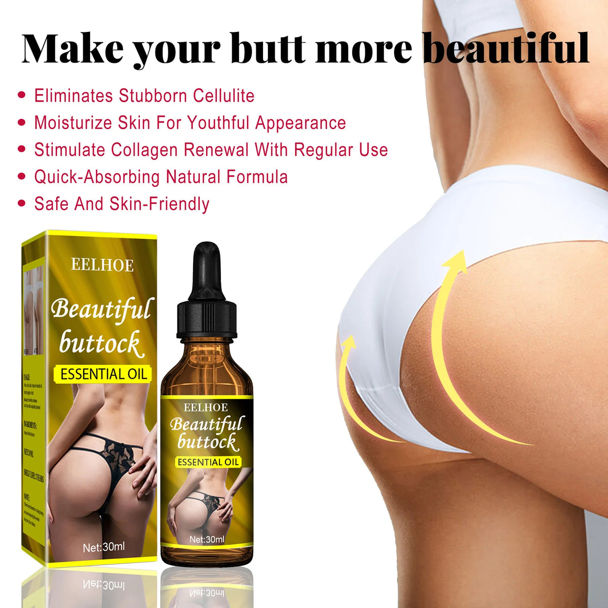 Buttock Enlargement Cream Butt Lift Up Firming Essential Oil Big Ass Enhance Hip Growth Tighten Shaping Sexy Body Care For Women