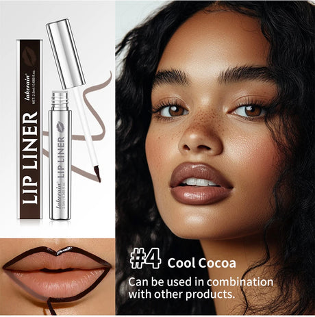 Lip Liner With Peel Off Lip Stain Tattoo Long Lasting Waterproof Transfer Proof Smudge Proof Matte Finish Lip Cosmetic Pencil