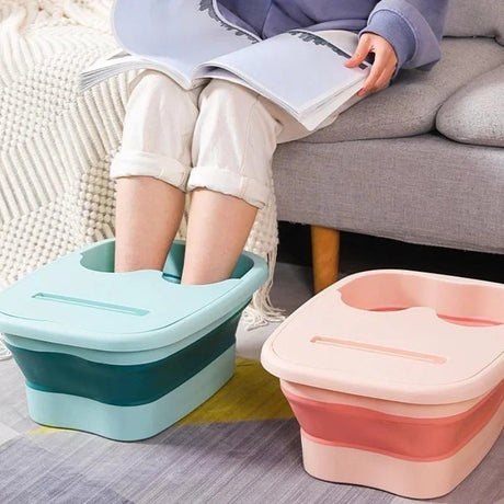 Foldable Foot Bath Massage Bucket Soaking Bucket Folding Foot Bath Tub Foot Soaking Tub Massage Foot Basin Thickened Portable