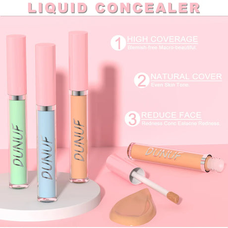 Waterproof Liquid Concealer Stick Foundation & Moisturizer Orange & Green Color Correcting Covers Acne Dark Circles & Contours