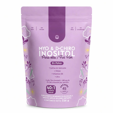 Myo & D-Chiro Inositol Powder 40:1 Mix Supplement Support Women's Daily Health with Folate,Vitamin D3 & Zinc Nutritional Formula