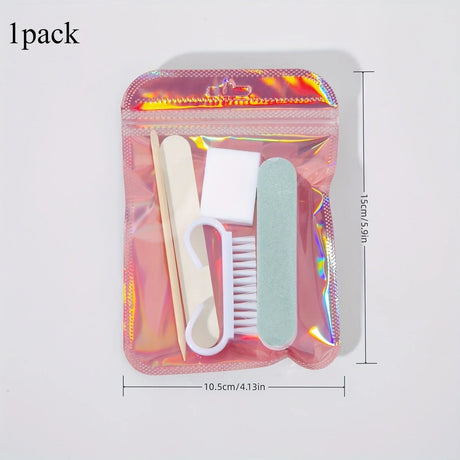 1pack ,Manicure And Pedicure Set, Mini Nail File And Orange Nail Stick Set