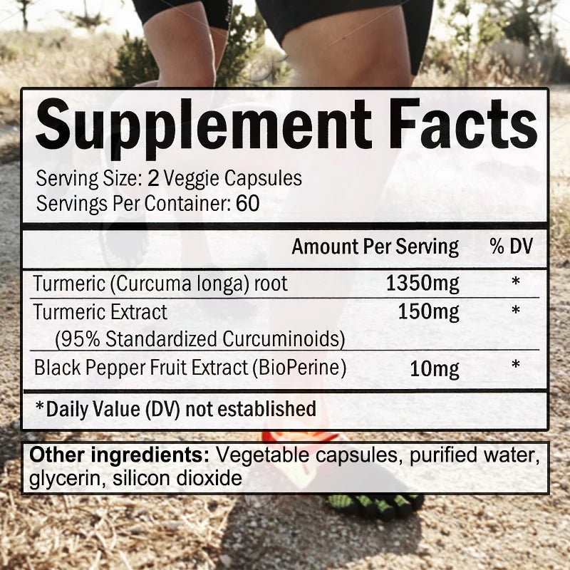Kenofor Curcumin Antioxidant - Helps Reduce Post-exercise Inflammation and Supports Joint Health, Non-GMO, Gluten-free