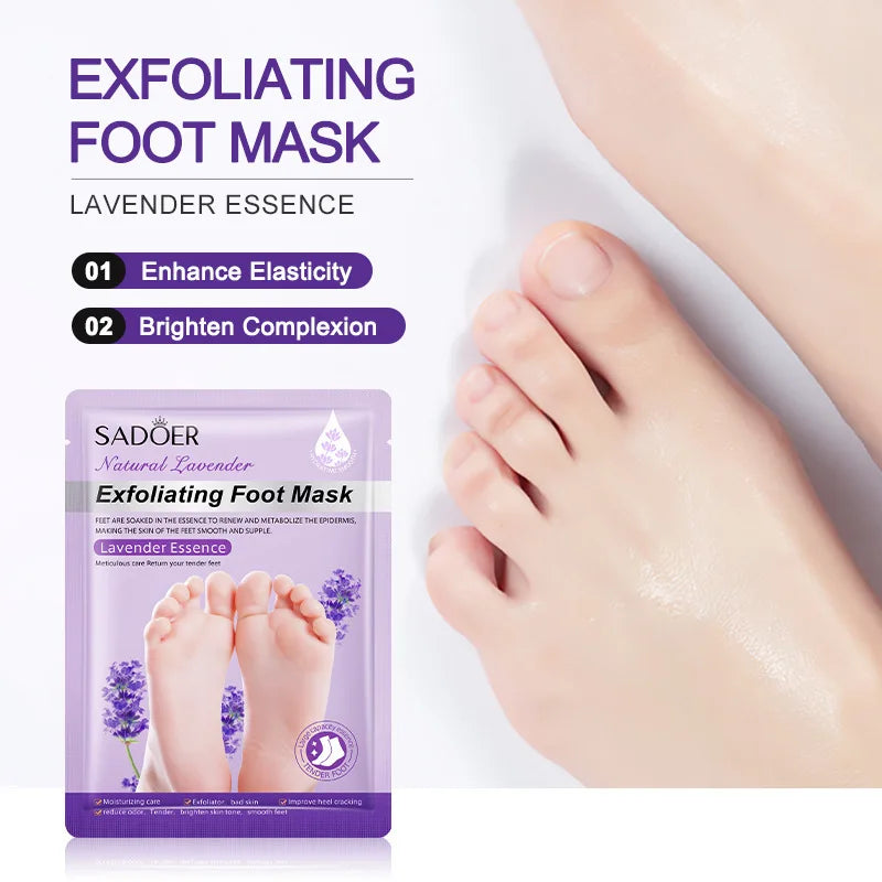 SADOER Exfoliating Feet Mask Exfoliating Foot Peel Mask Socks Pedicure Peeling Dead Skin Remover Feet Mask Peel Moisturizing