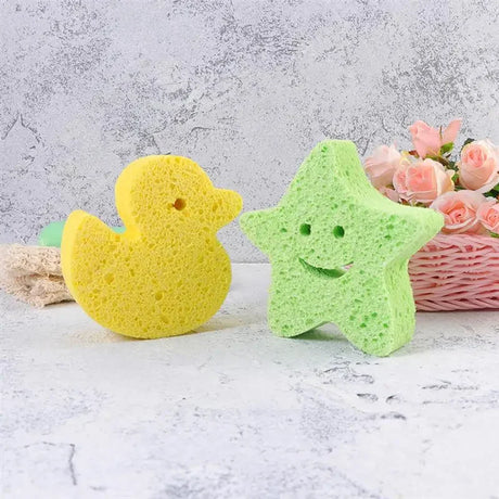 Children's Bath Sponge Sponges Body Wash Bathing Cute Frosted Wood Pulp Baby Shower Wood Pulp Cellulose Scrubber for Tools Bath
