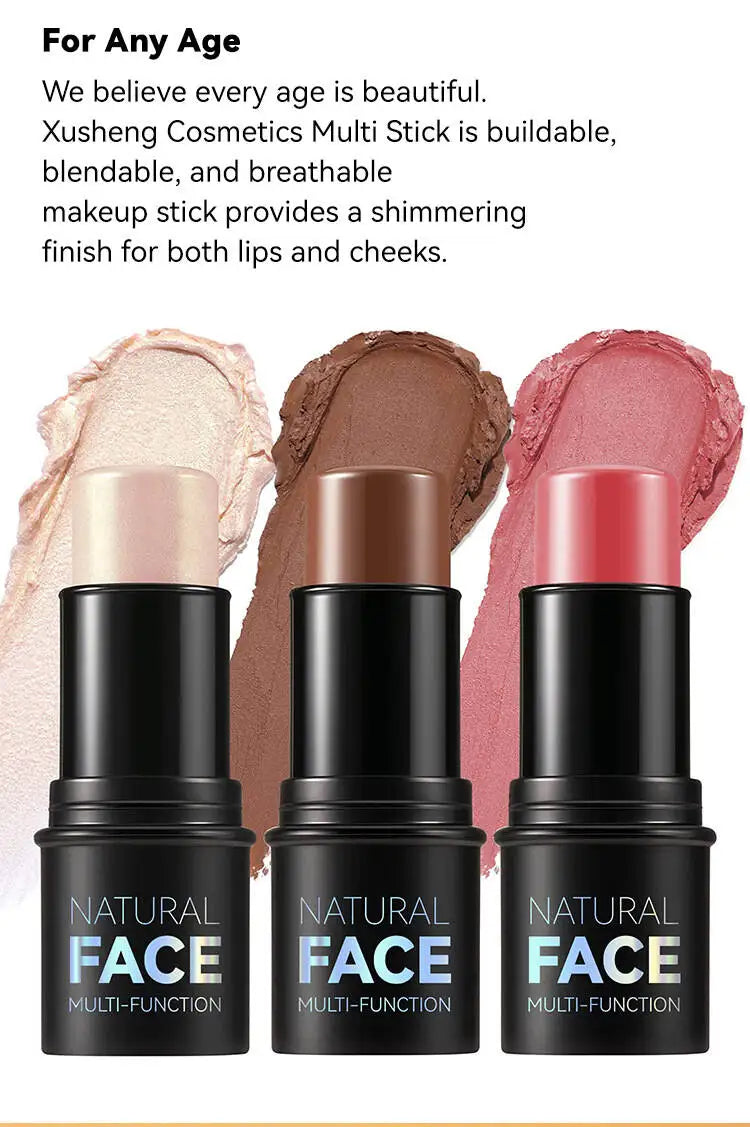 MLSMILE Highlight Contour 3-pack For 3D Makeup Brightening Skin Tone Face Blush Stick 3 Pcs Set 2025 New