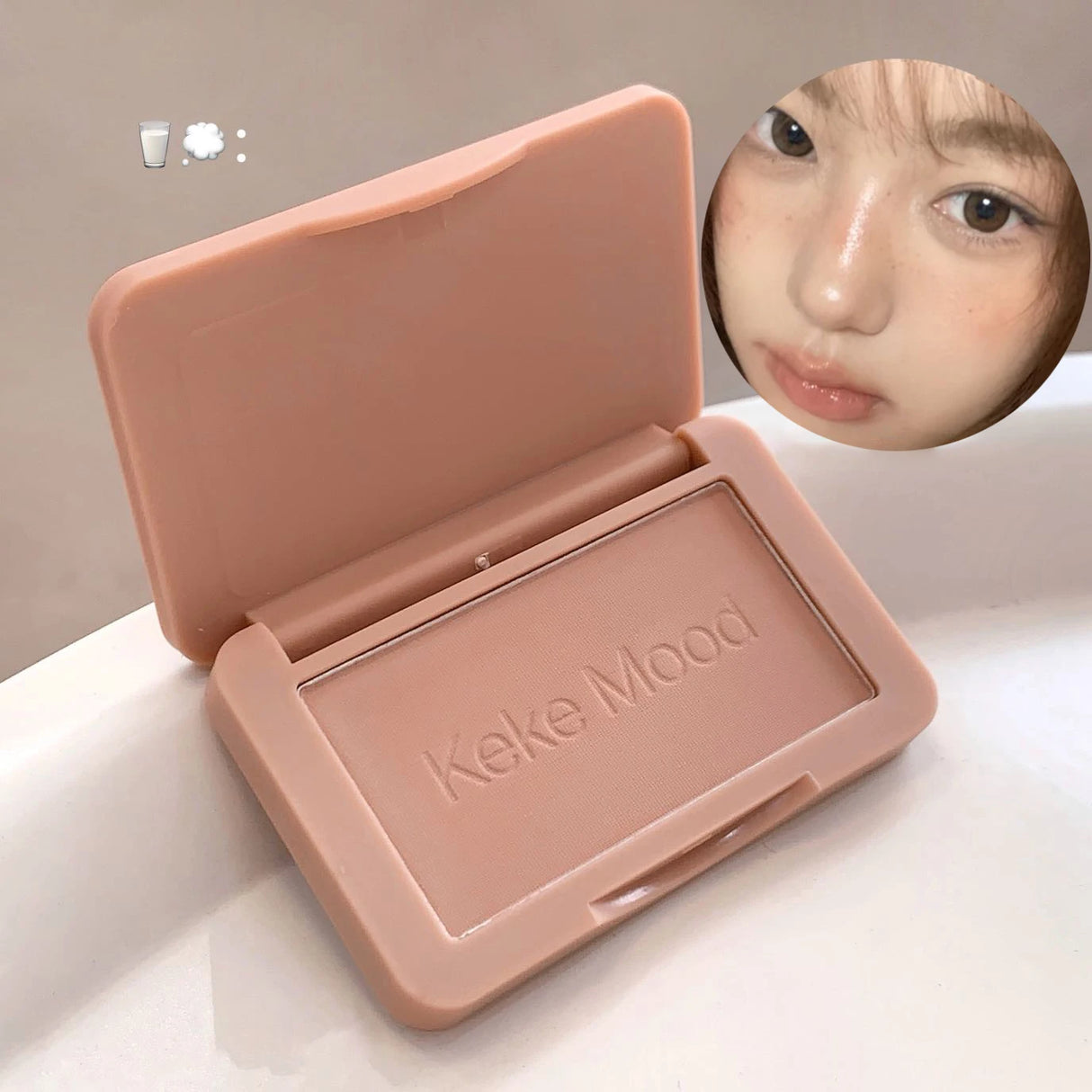 Monochrome Matte Blusher Palette Soft Silky Cheek Natural Facial Blush Rouge Plate Lasting Nude Low Saturation Powder Blush Disk