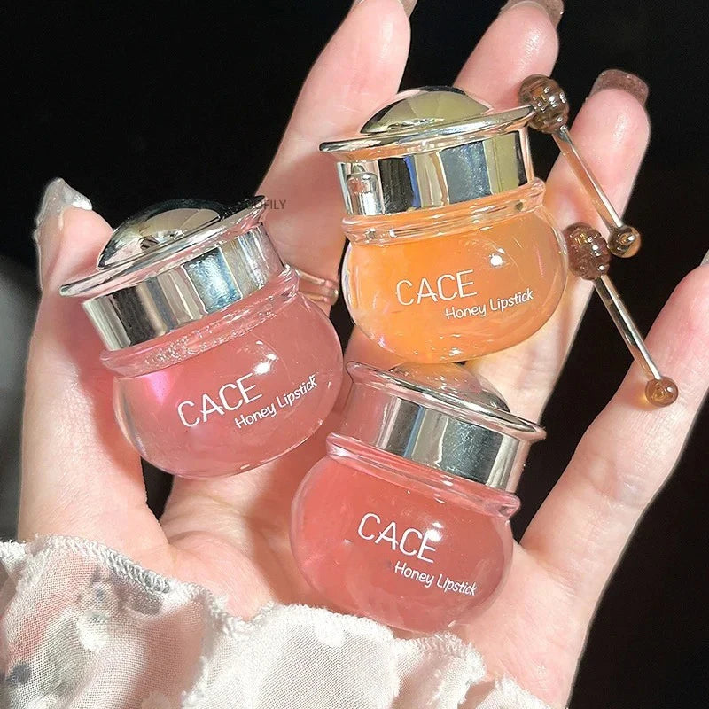 Cherry Honey Lip Oil Nourishing Lip Balm Long-lasting Deeply Hydrating and Plumping Clear Lipgloss Moisturizing Lips Care Makeup
