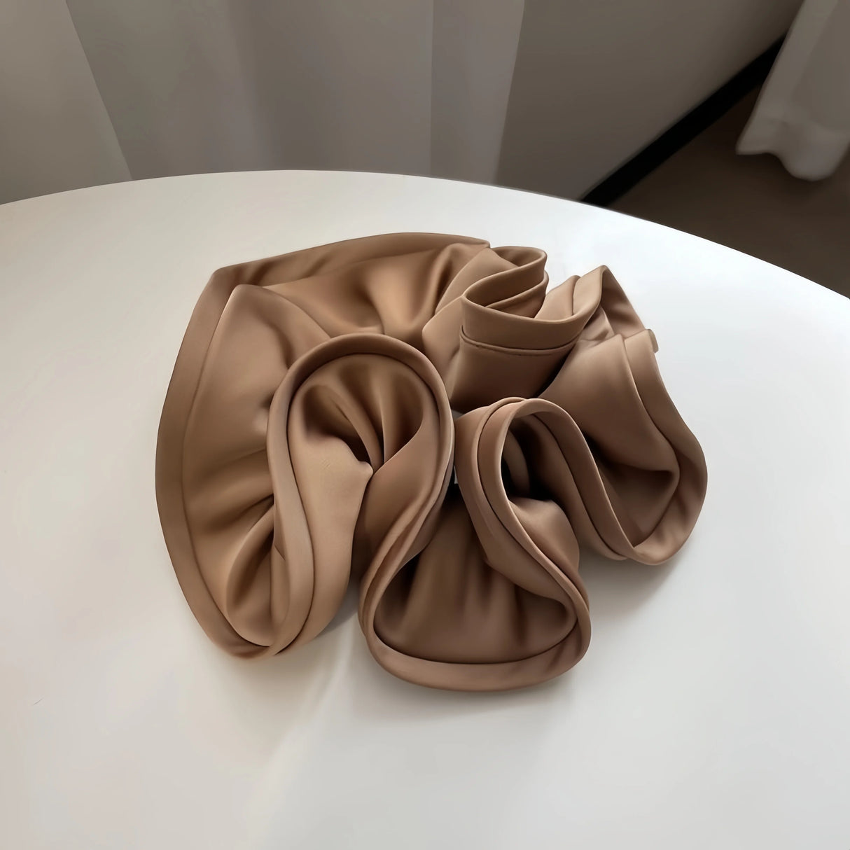 Korean Big Hair Tie Ribbon Scrunchies Satin Elastic Hair Band Bow Women Simple Temperament New Style Ponytail Hair Accessories