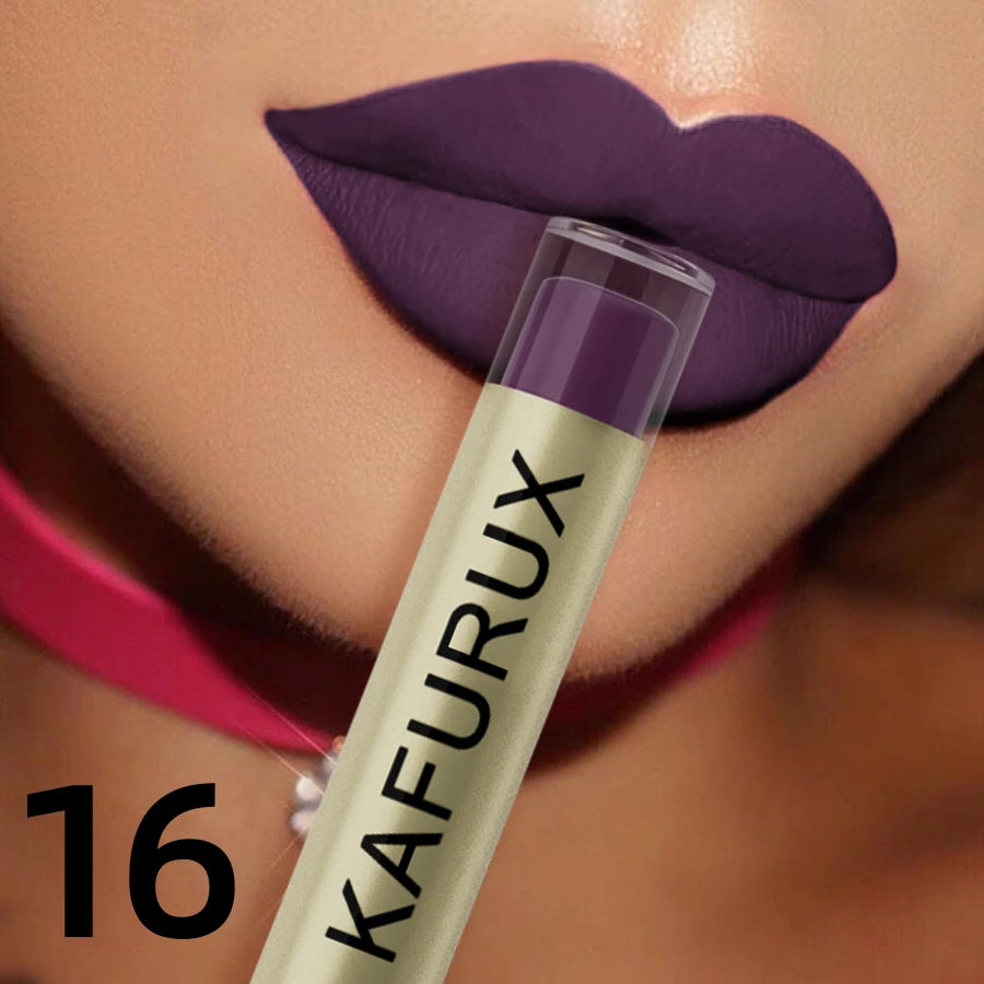 20 Colors Dark Brown Nude Liquid Lipsticks Waterproof Velvet Matte Lip Gloss Long Lasting Lip Glaze Beauty Red Lip Tint Makeup