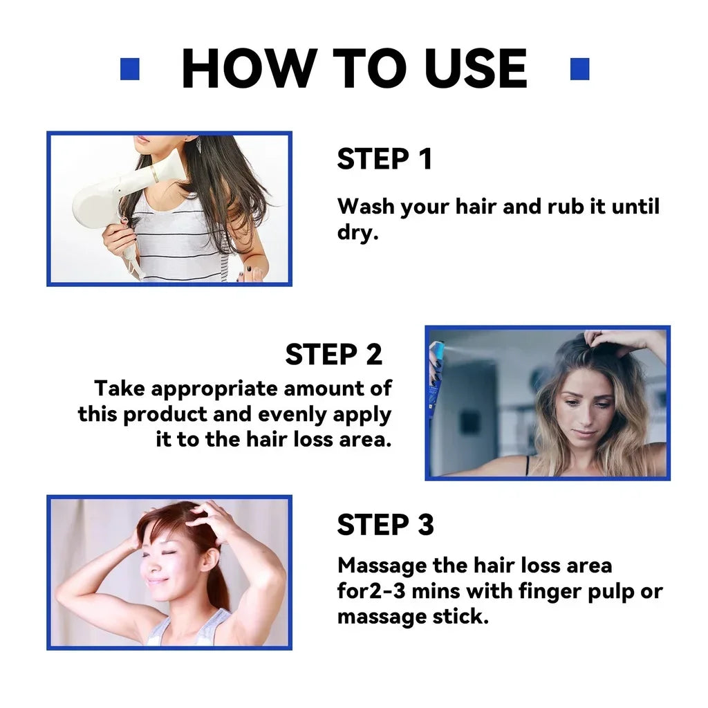 Ginger Hair Growth spray Anti Fall Loss Treatment Essence Oil for Men Women hair treatment