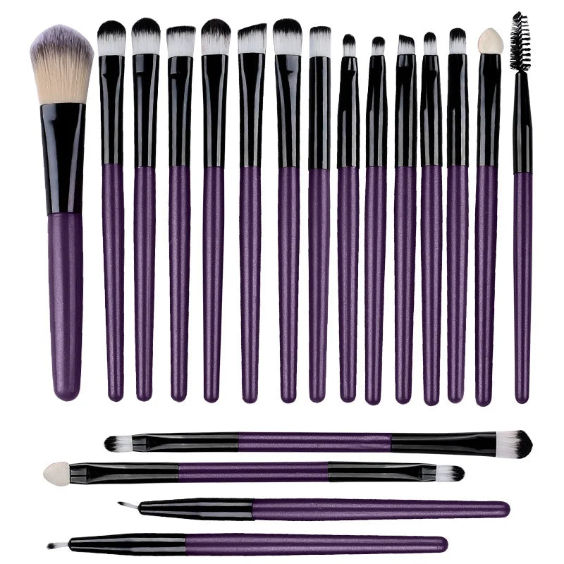 20PCS Eye Shadow Makeup Brush Set Concealer Brush Eye Cosmetic Soft Bristles Eyebrow Eyeliner Brush Portable Beauty Makeup Tools
