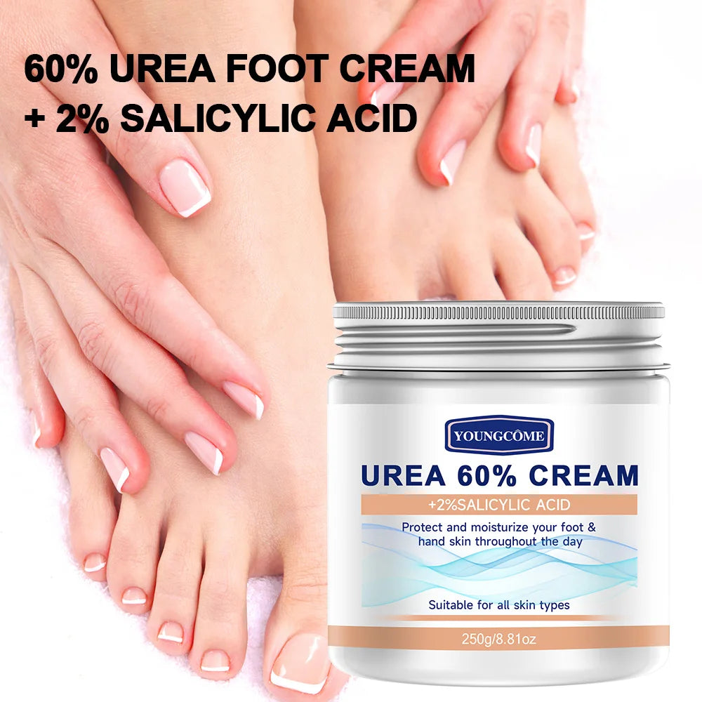 YOUNGCOME 60% urea Cream+2%salicylic Acid Moisturizing Foot Care Cream Can Moisturize Your FOOT Improving Dryness and Roughness