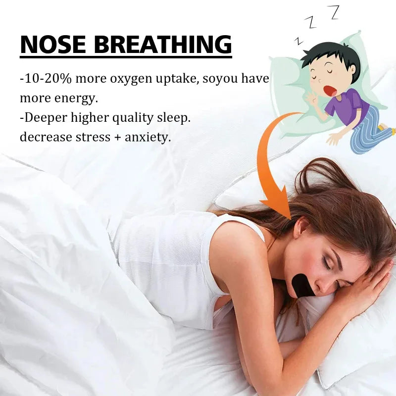 30pcs Anti-Snoring Mouth Strips, Sleep Tapes, Sealing Patches, Used to Seal the Mouth, Transparent Patches to Prevent Mouth Brea