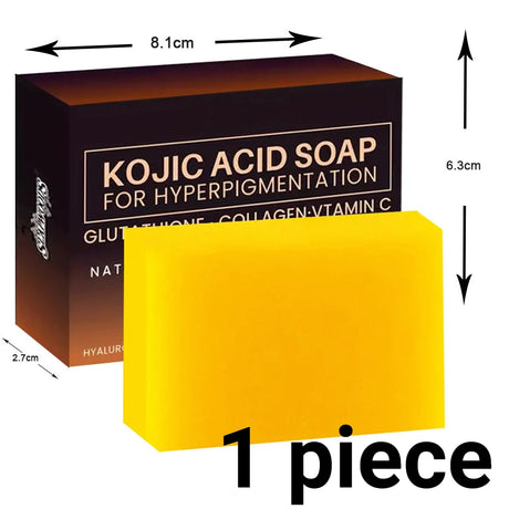 100g Turmeric Kojic Acid Bath Soap Glutathione Collagen Hyaluronic Acid Handmade Cleansing Soap for Hand Face and Body