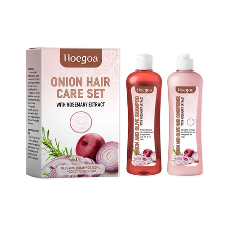 Onion Hair Care Set Rosemary Onion Shampoo Conditioner Set Strengthening Hair Improve Rough Frizz Smooth Shiny Deep Moisturizing Scalp Care Set