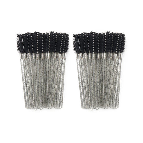 ANNAFRIS 50Pcs Disposable Eyelash Brush Soft Head Crystal Eyebrow Brush Lash Extension Brush Mascara Wand Makeup Tool