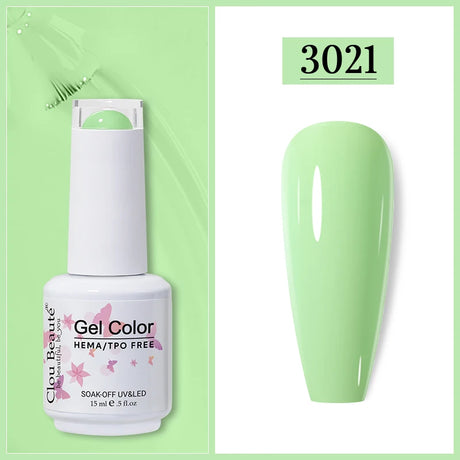 Clou Beaute Gel Nail Polish Neon Brown Royal Blue Red Green Pastal Nude Nail Art Varnishes Gel Lacquer HEMA/TPO FREE UV Gel Nail