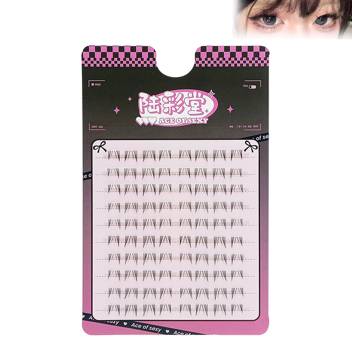 6-7mm ACE Dense Cat Korean Lower Eyelashes Air Fairy Fake Eyelash Segmented Natural Under Lashes Extension Manga Eye Makeup Tool