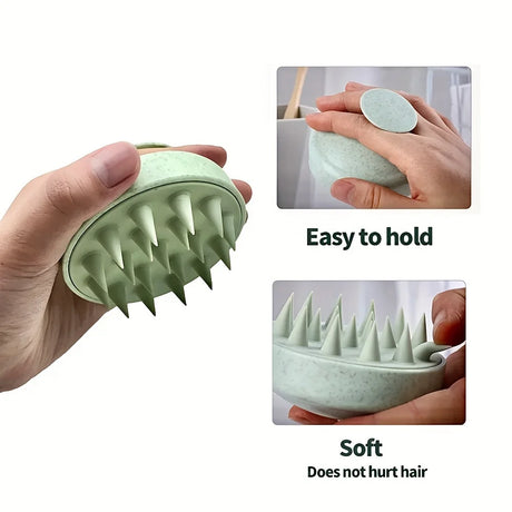 1pc Silicone Shampoo Brush Body Massage Brush Bath Shower Brush Salon Hairdressing Tool Scalp Massage Comb Hair Washing Brush
