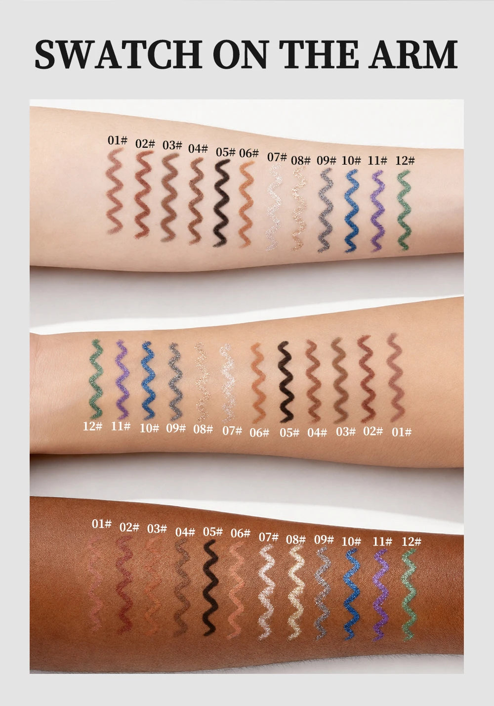 ART VALUE Creamy Texture Matte Eyeliner Pencil Easy Coloring Sweat Proof Eyeshadow Pencil Long Lasting Shimmer Eyeliner Makeup